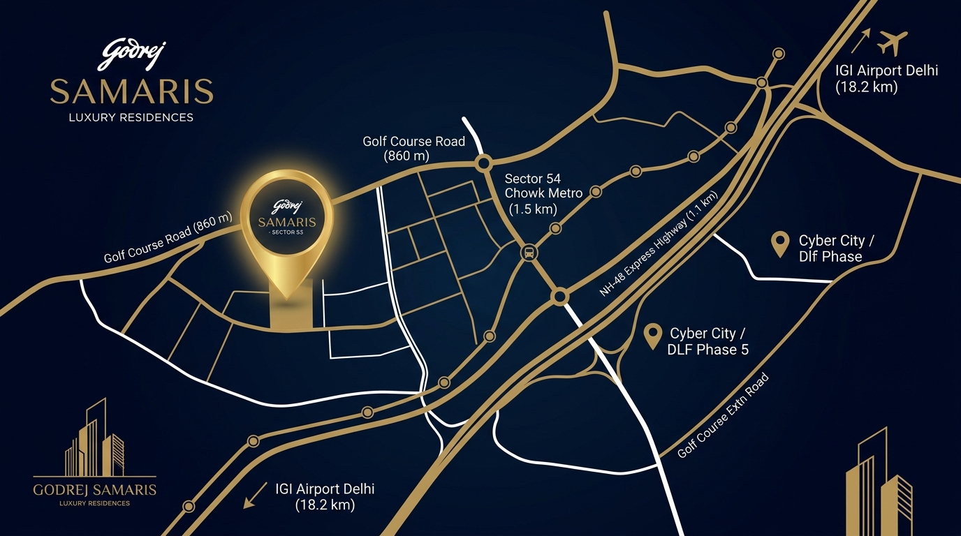 Godrej Samaris Location Map